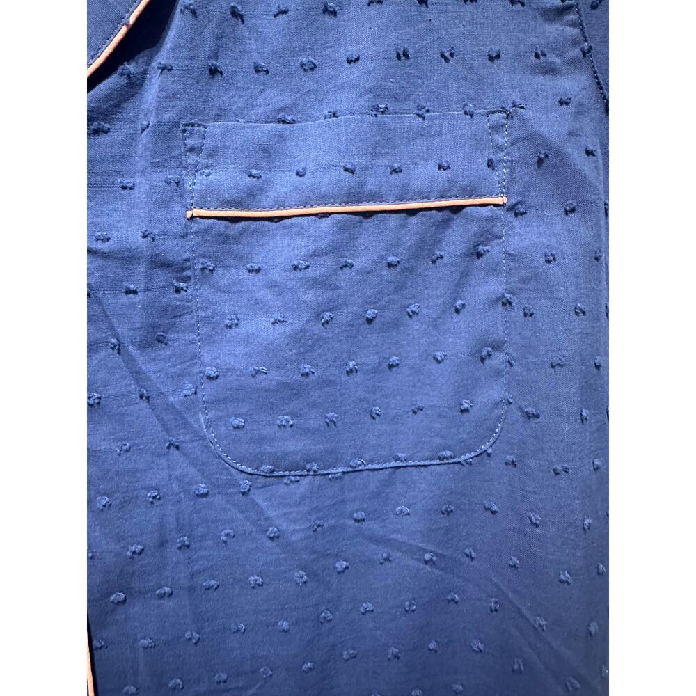 Charter Club Pajama Notch Collar Woven Cotton Pajama Top Size Large - Picture 7 of 8